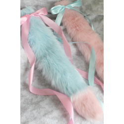 18" Cotton Candy Fox Tails