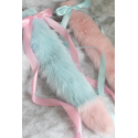 18" Cotton Candy Fox Tails