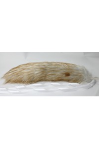 24" Frosted Orange Fox Tail (White Ties)