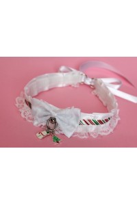 Candy Cane Collar (Lace Bow Tie) (LIMITED)