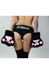 Black "Kitten" Panties 