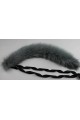 24" Cat Tail Long Grey (Black Ties)