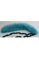 24" Aqua Cat Tail (Black Ties)
