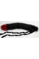24" Black Cat Tails w/ Red and Black Tips(Black Ties)