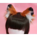 Red Fox, Black Tipped Realistic (Pink Velvet, White Fluffs)