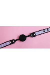 Lavender Floral Silicone Gag with Lace