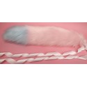18" Cotton Candy Fox Tail (White Ties)