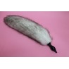 18" Brown Husky Fox Tail (Stainless Steel Plug)