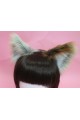 Ultra Fluffy Golden Fox Cat Ears (Nude Velvet,White Fluffs)