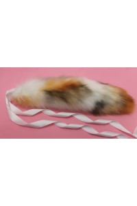 18" Calico Fox Tails (Airbrushed/One of a kind)