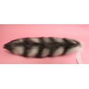 18" Silver Tabby Fox Tail (Aibrushed)