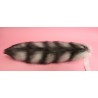 18" Silver Tabby Fox Tail (Aibrushed)