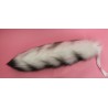 18" Silver Tabby Fox Tail (Aibrushed)