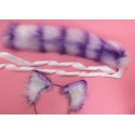 Purple Tabby Realistic Cat Ears (Airbrushed)