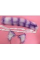 18" Purple Tabby Kitten Tail (Airbrushed)