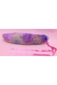 24" Nebula Fox Tail (Pink Ties)