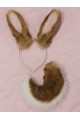 Toasted Caramel Baby Bunny Ears + Tail