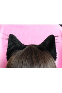 Black Realistic Kitten Ears (Smaller Ears!)
