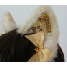 Gold & Ivory Brocade Realistic Cat Ears