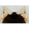 Gold & Ivory Brocade Realistic Cat Ears