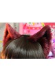 Burgundy Cat Ears (Realistic Cat Pattern/No front fluffs)