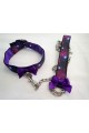 Buckled Galaxy Collar and Leash (With Plush Lining) (Stainless Steel Chain Leash)