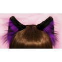 Black and Purple Ears (Realistic Cat Pattern)