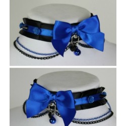 Black and Blue Chain Collar