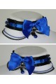 12" Black and Blue Chain Collar