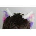 White Galaxy Kitten Ears (Realistic Kitten Pattern)