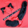 Black and Red Brocade Cat Set ♥