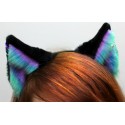 Pale Aurora Fox Ears (4 Ring Piercings & Chain Piercing)
