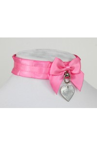Bubble Gum Pink Pleated Collar