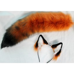Red Fox Ears & Tail (Airbrushed)