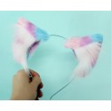 Pastel Galaxy Realistic Kitten Ears (Airbrushed)