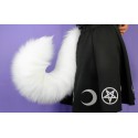 30" White Fox Tail