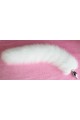 White 18" Cat Tail (Permanent Plug)