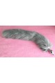 Grey 18" Cat Tail (Permanent Plug)