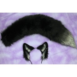 Black & Silver Wolf Set