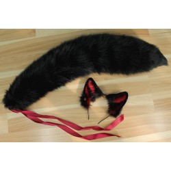 Burgundy & Black Fox Set