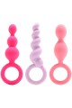 3 Piece Silicone Plug Set in Pastel