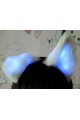 White Puppy Ears (Light Up BLUE)