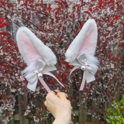 Platinum Grey Bunny Ears...